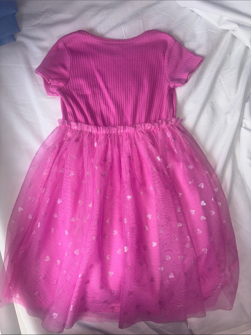 wonder nation Bright Pink Ribbed Tee & Tulle Heart Dress - Picture 3 of 5